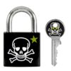 Visiaci zámok Master Lock z pevného hliníka 3430EURDSKULL - 30mm