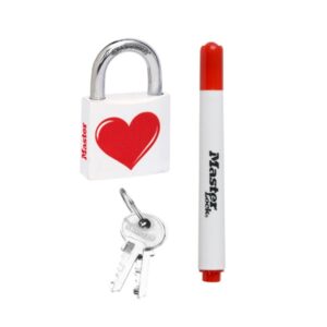 Visiaci zámok Master Lock z pevného kovu 3430EURDLOV_heart - 30mm