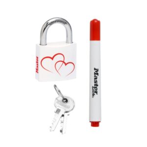 Visiaci zámok Master Lock z pevného kovu 3430EURDLOV_twohearts - 30mm