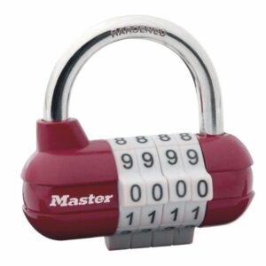 Kombinačný visiaci zámok horizontálne 1523EURD - Master Lock - červený