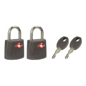 Set 2 ks visiacich zámkov Master Lock TSA 4695EURTAST - šedý