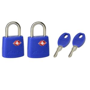 Set 2 ks visiacich zámkov Master Lock TSA 4695EURTAST - modrý