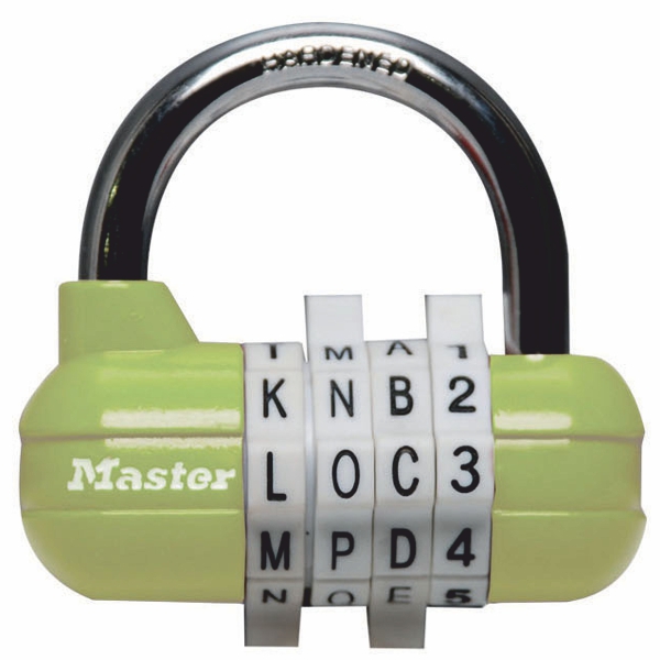 Kombinačný visiaci zámok horizontálne 1534EURD - Master Lock - zelený