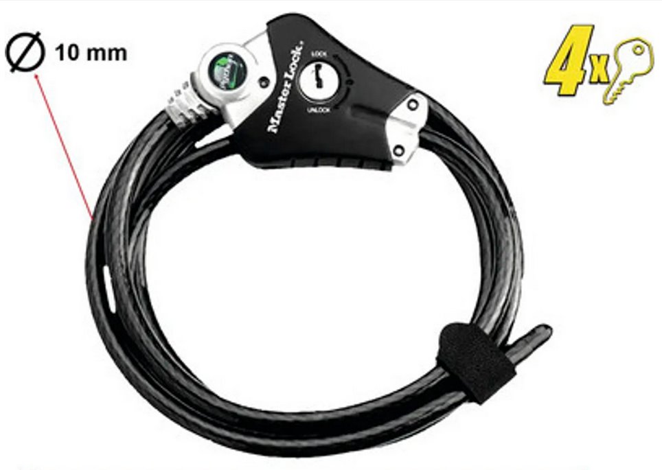 Skracovací lanový zámok Master Lock Python 8428EURDPRO - 10mm 4 Skracovací lanový zámok Master Lock Python 8428EURDPRO - 10mm – Obrázok 4