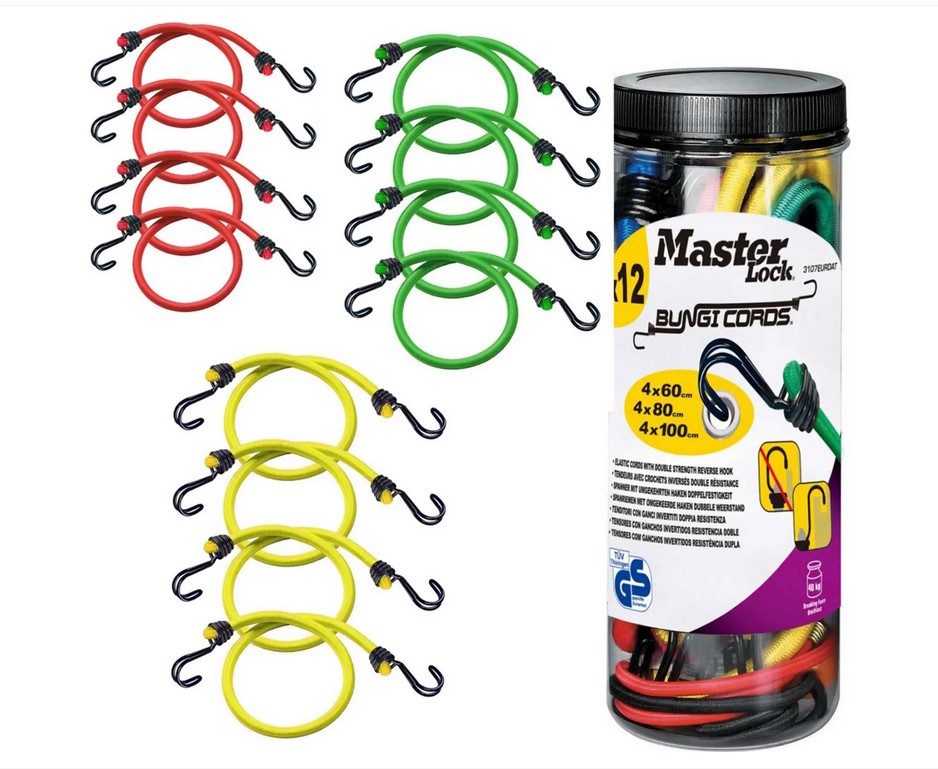 Súprava 12 ks upínacie gumy s háčikmi Master Lock 3107EURDAT 3 Súprava 12 ks upínacie gumy s háčikmi Master Lock 3107EURDAT – Obrázok 3