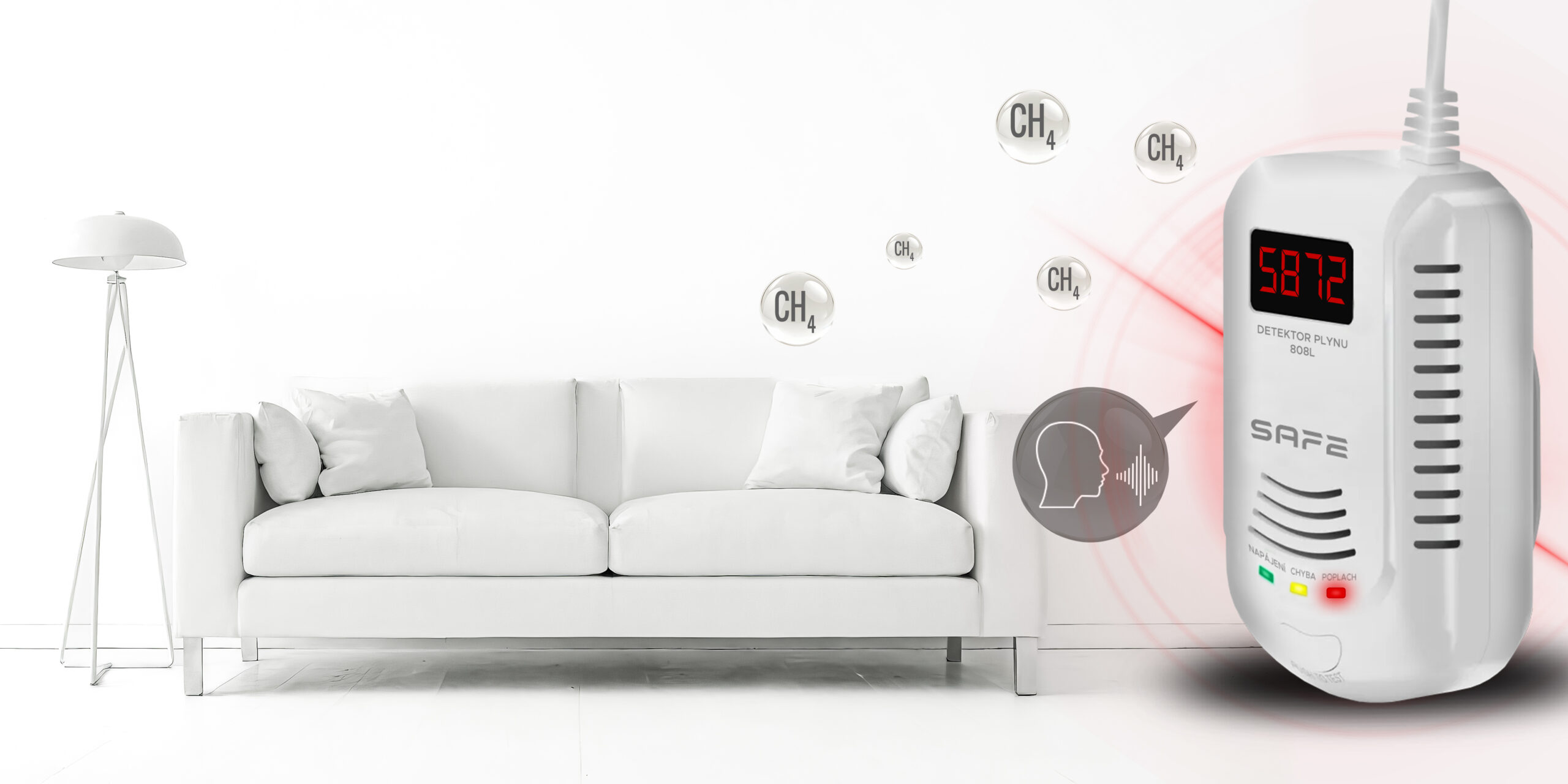 Detektor horľavých a výbušných plynov SAFE-808L (zemný plyn) 6 Detektor horľavých a výbušných plynov SAFE-808L (zemný plyn) – Obrázok 6