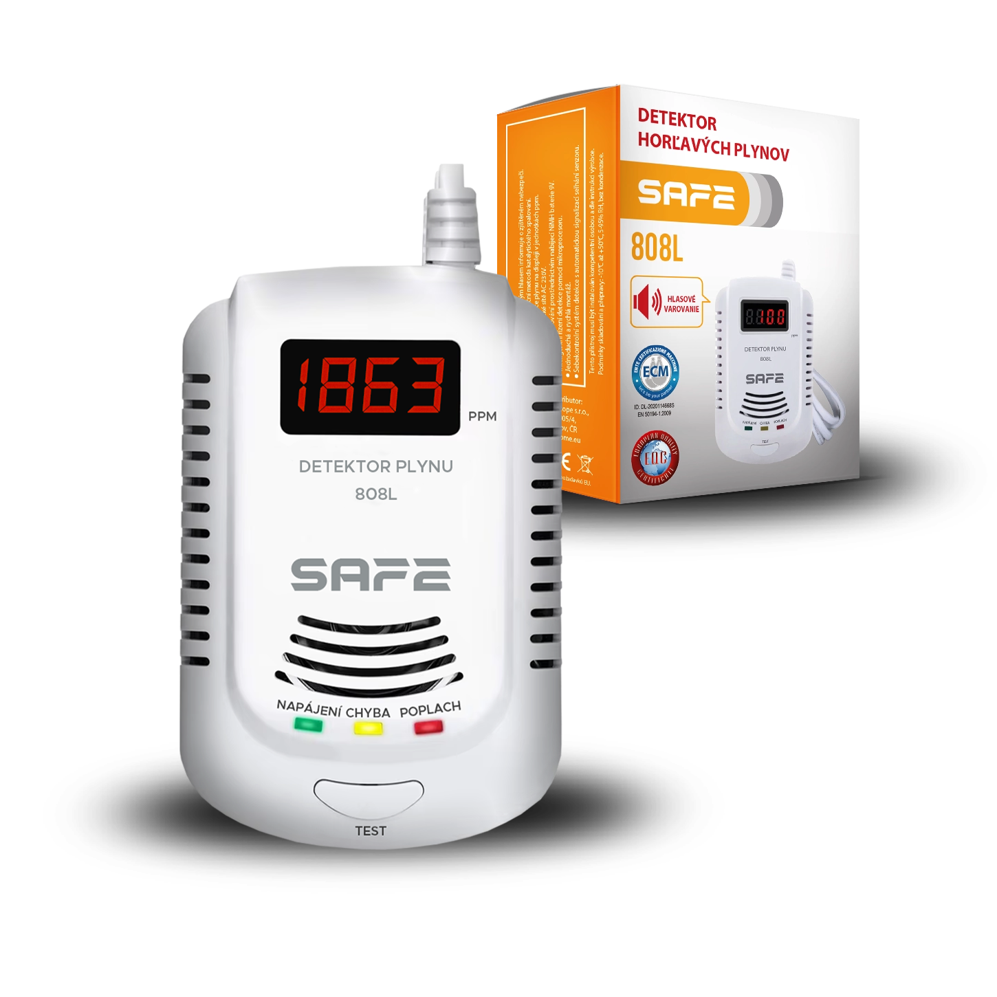 Detektor horľavých a výbušných plynov SAFE-808L (zemný plyn) 1 Detektor horľavých a výbušných plynov SAFE-808L (zemný plyn)