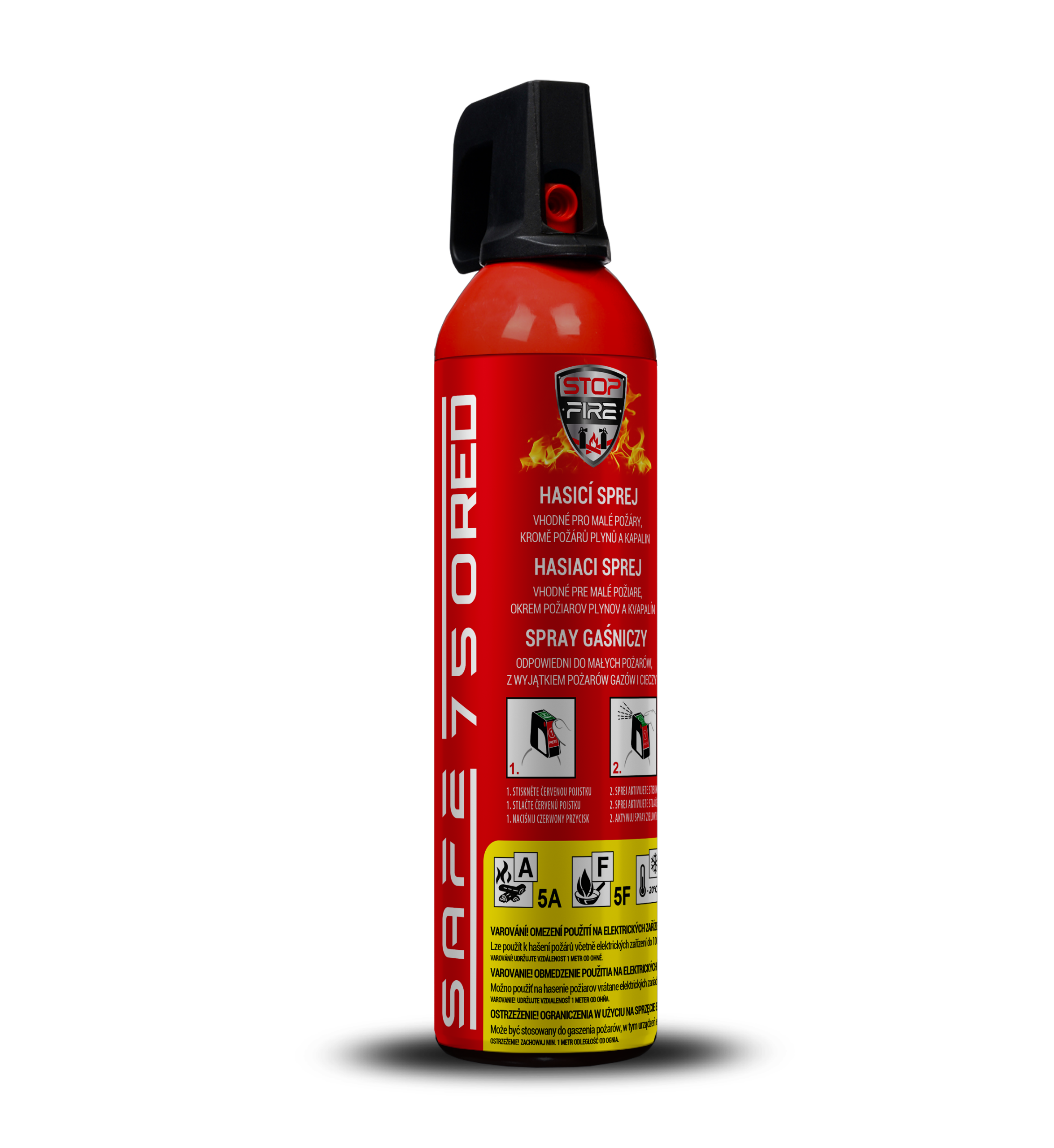 Hasicí sprej SAFE 750 RED – Obrázok 5