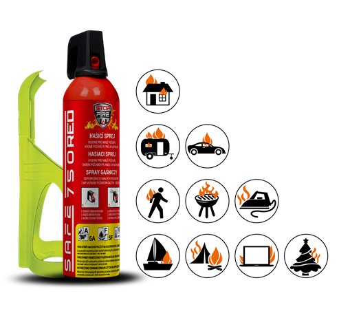 SET Hasiaci sprej SAFE 750 RED + držiak SAFE 75F