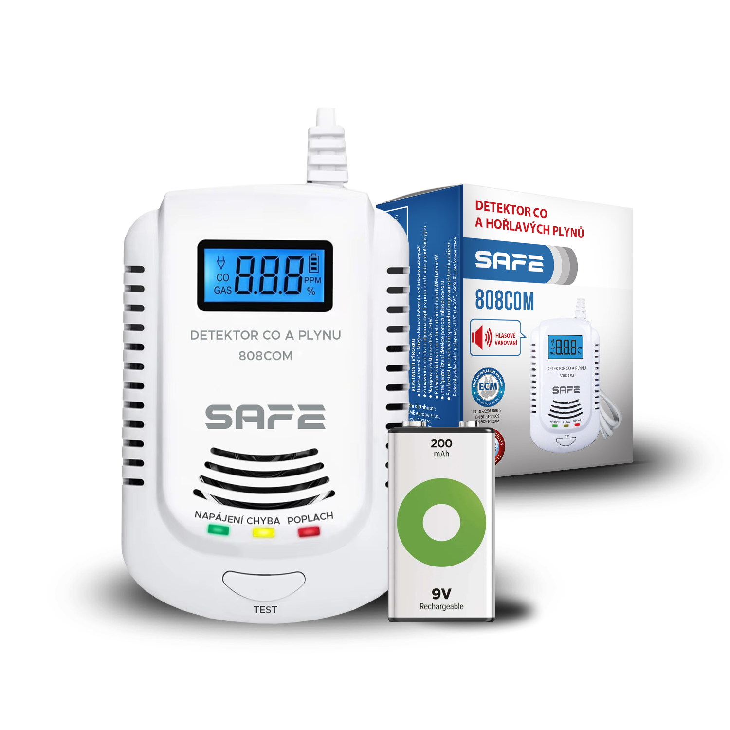 Kombinovaný detektor CO