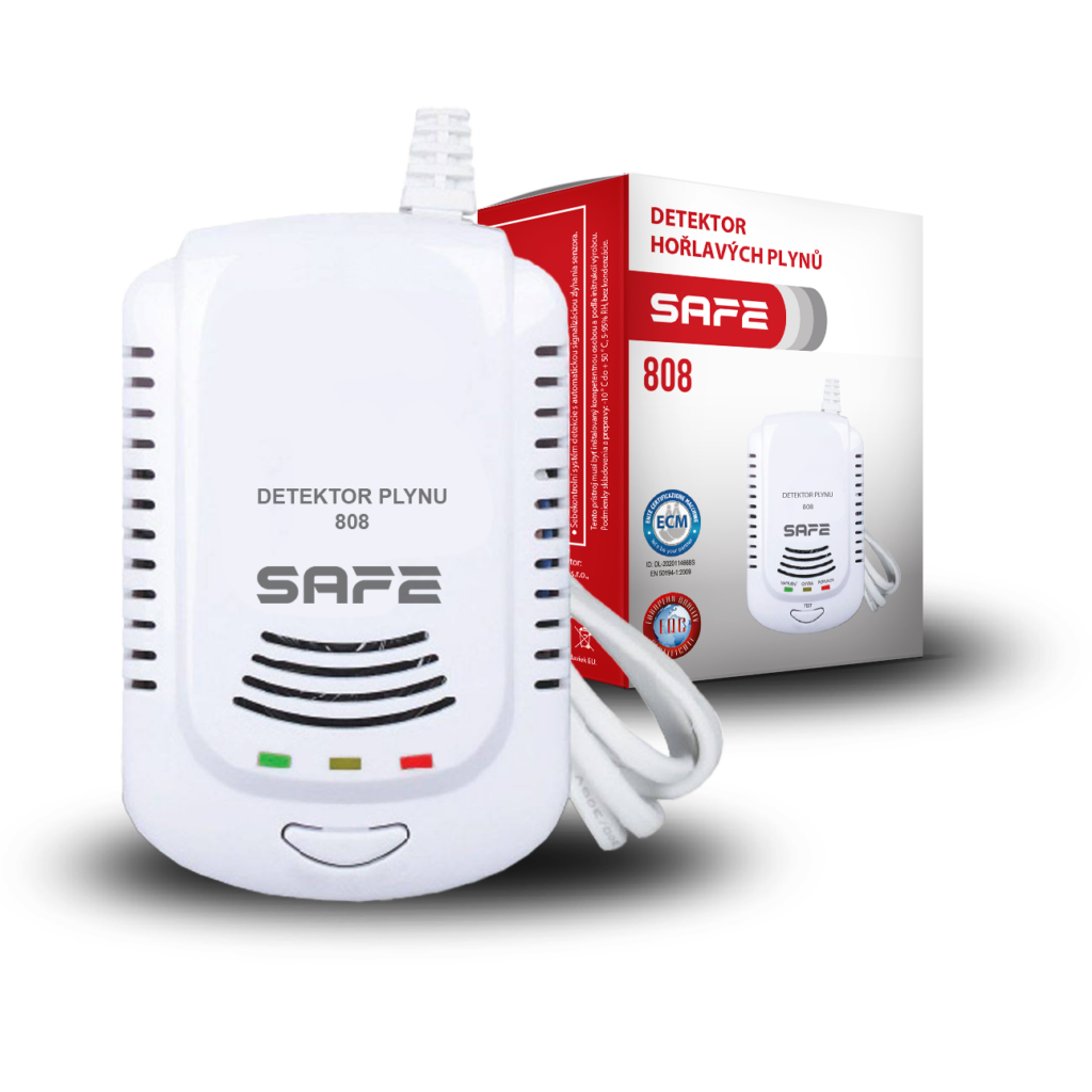 Detektor horľavých a výbušných plynov SAFE-808 (zemný plyn)