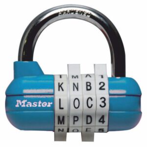 Kombinačný visiaci zámok horizontálne 1534EURD - Master Lock - modrý