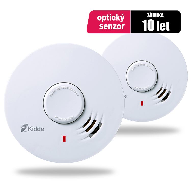 SET Hlásič požiaru a dymu Kidde 10Y29 + Hlásič požiaru a dymu Kidde 10Y29