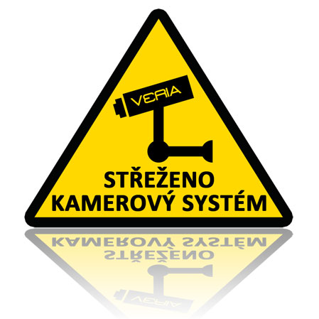 Výstražná samolepka - strážené kamerový systém