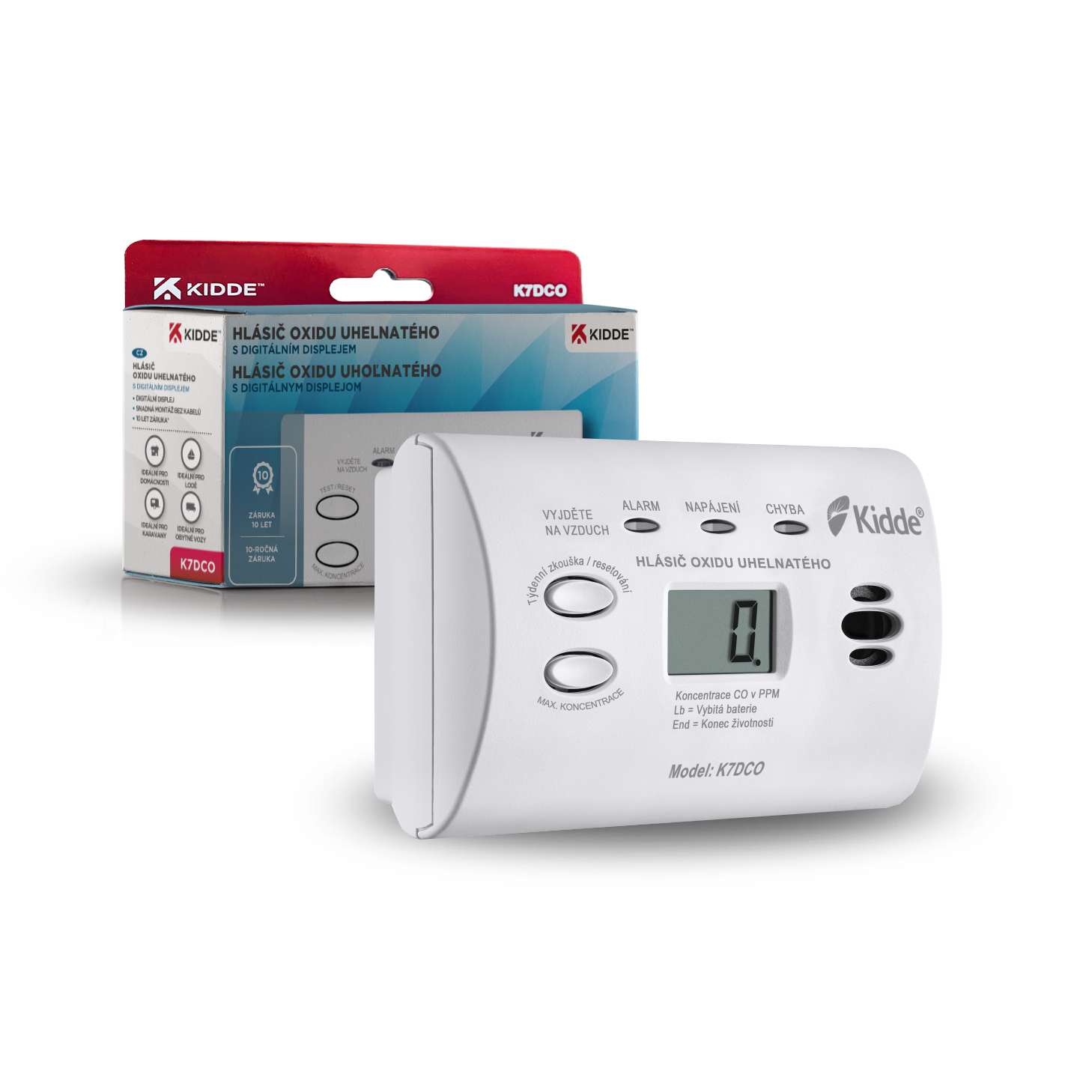 Kidde K7DCO detektor CO s displejom
