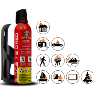 SET Hasiaci sprej SAFE 750 RED + držiak SAFE 75C