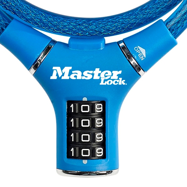 Oceľové kombinačné lanko na bicykel Master Lock 8229EURDPROCOL_blue – Obrázok 3