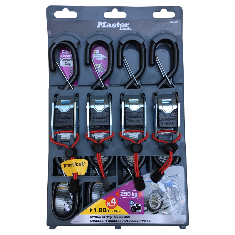 Súprava 4 ks upínacie popruhy Master Lock 3062EURDAT - 180cm – Obrázok 3