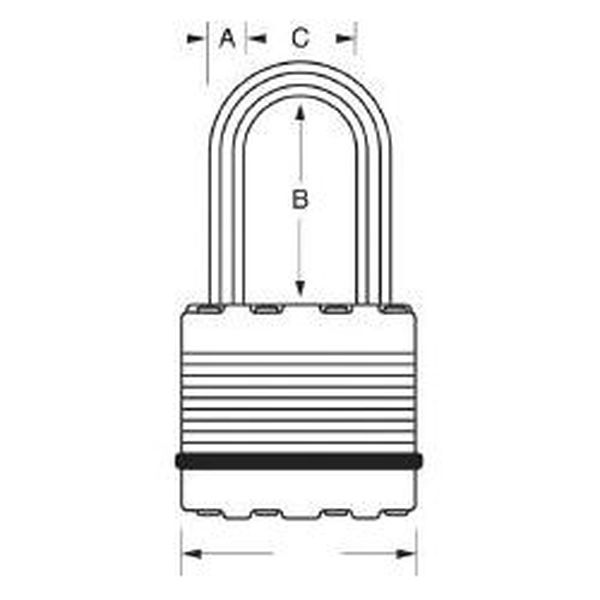 Titánový visiaci zámok M15EURDLFCC - Master Lock Excell - 64mm – Obrázok 2