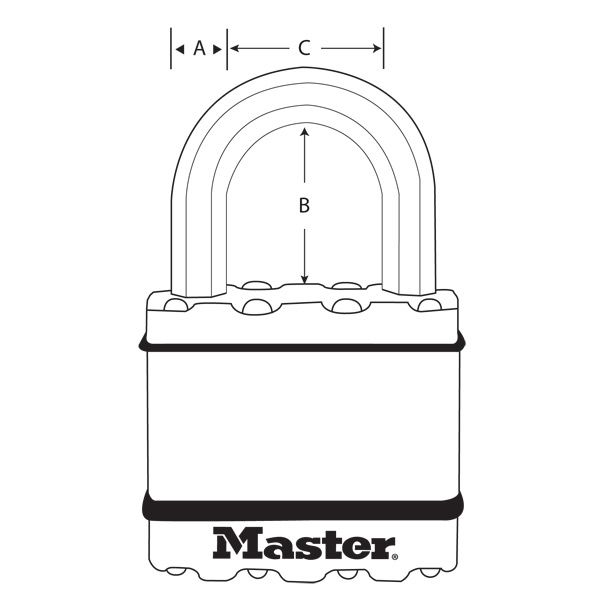 Sada 2 ks mosadzných visiacich zámkov M5BEURTLF - Master Lock Excell - 50mm – Obrázok 2