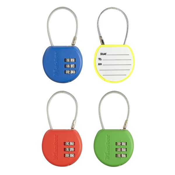 Visiaci zámok pre batožinu 4671EURDCOL - Master Lock - oranžový – Obrázok 4