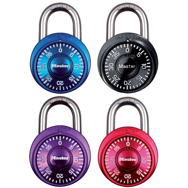 Kombinačný visiaci zámok 1533EURD - Master Lock - fialový - 38mm – Obrázok 2