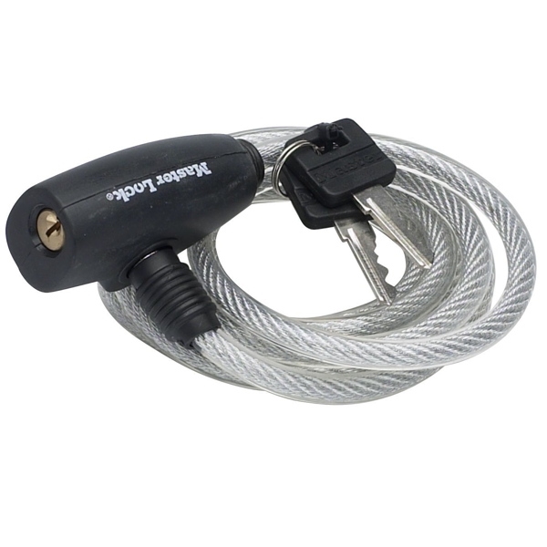 Špirálový zámok na bicykel Master Lock 8127EURDPRO - 1,8m - priesvitný – Obrázok 6