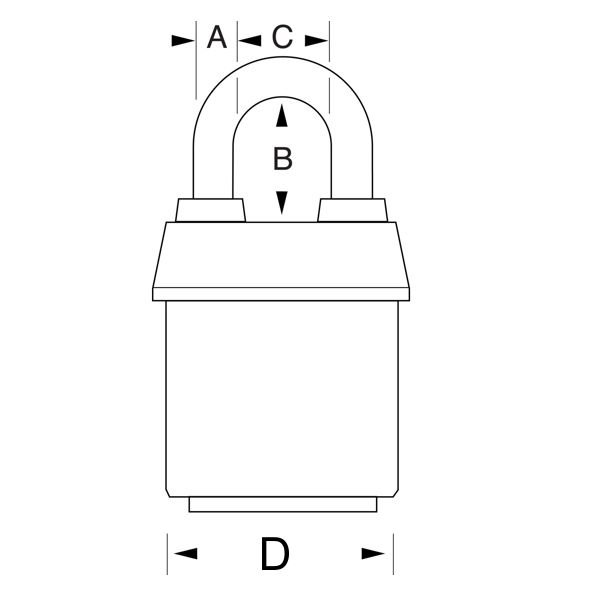 Visiaci zámok 6321EURD Master Lock PRO so zapusteným strmeňom - 54mm – Obrázok 4