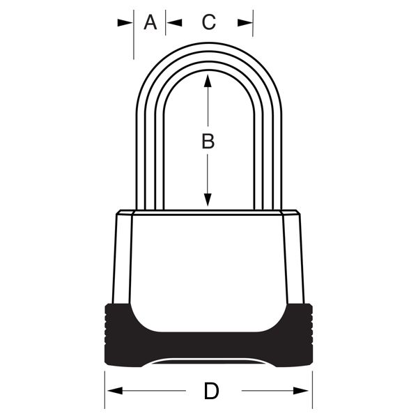 Kombinačný visiaci zámok M176EURDLH - Master Lock Excell - 56mm – Obrázok 6