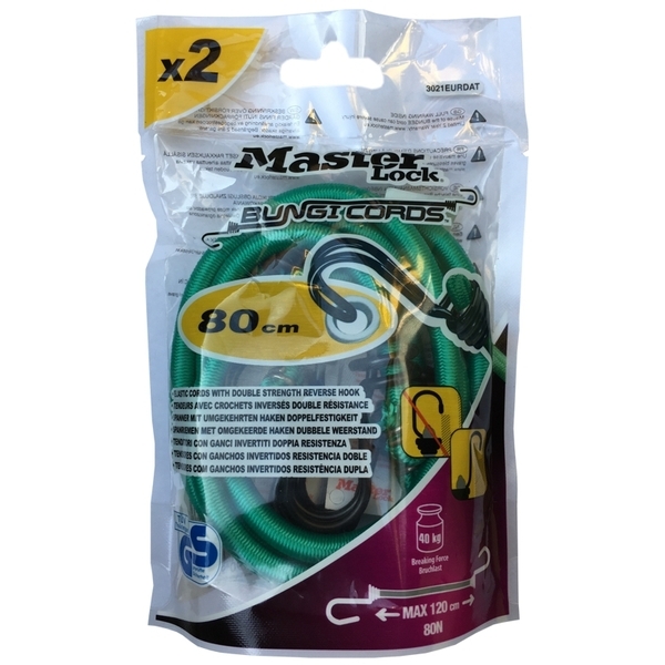 Súprava 2 ks upínacie gumy s háčikmi Master Lock 3021EURDAT - 80 cm – Obrázok 6