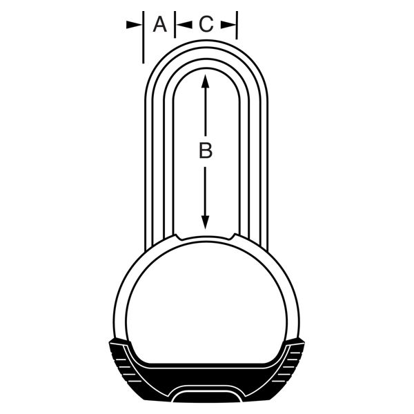 Pochrómovaný visiaci zámok M930EURDLH - Master Lock Excell - 64mm – Obrázok 3