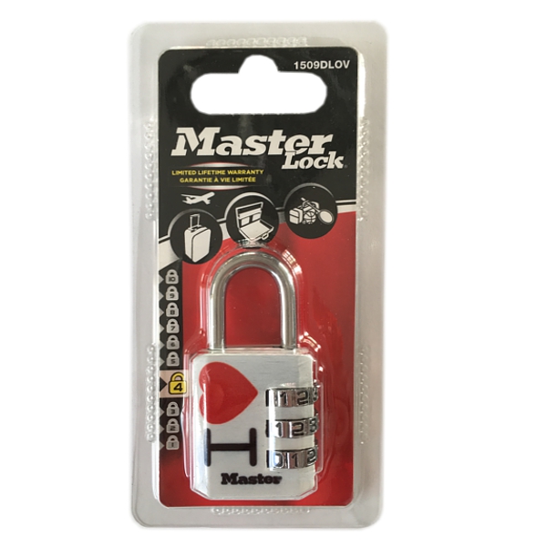 Kombinačný visiaci zámok Master Lock 1509EURDLOV - 30mm – Obrázok 4
