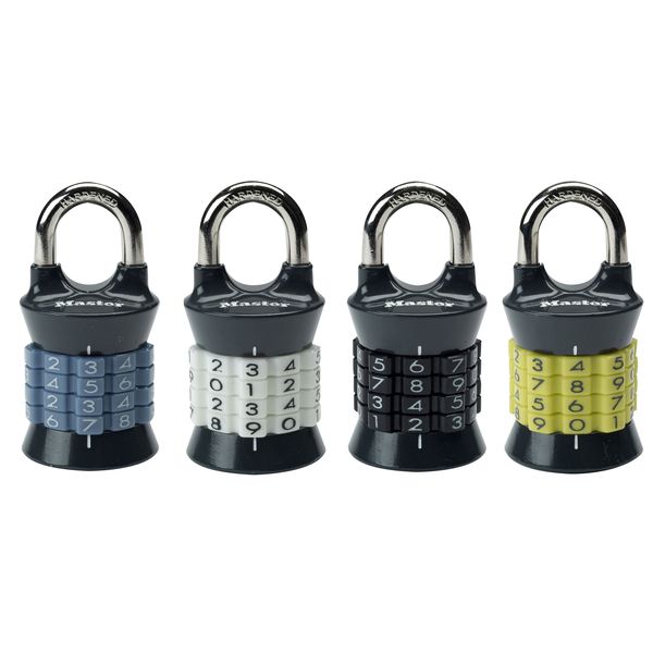 Kombinačný visiaci zámok vertikálne 1535EURDCOL - Master Lock - čierny – Obrázok 2