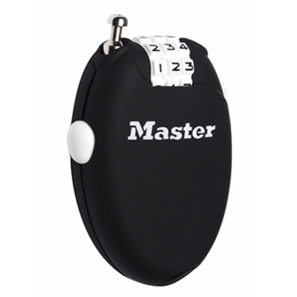 Zaťahovací káblový zámok 4603EURD Master Lock - čierny – Obrázok 2