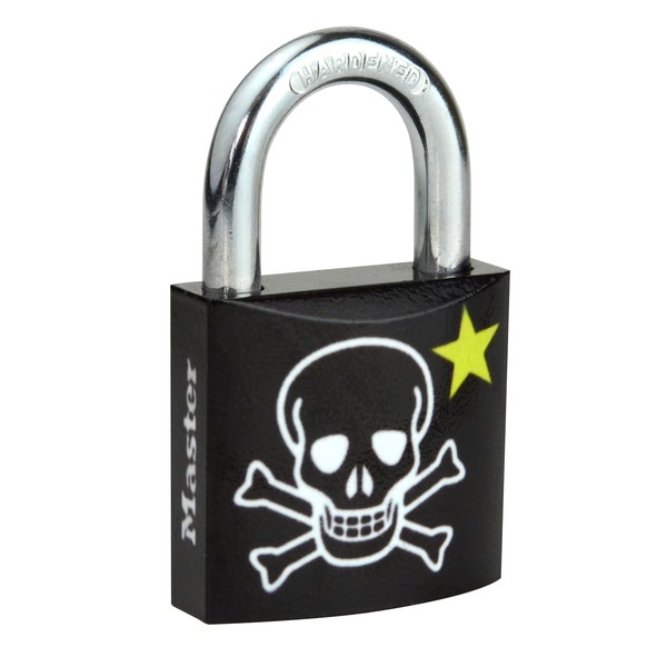 Visiaci zámok Master Lock z pevného hliníka 3430EURDSKULL - 30mm – Obrázok 2