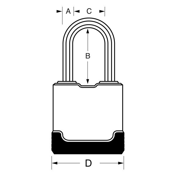 Set 2 ks visiacich zámkov z vrstvenej ocele M115EURTLF - Master Lock Excell - 48mm – Obrázok 2